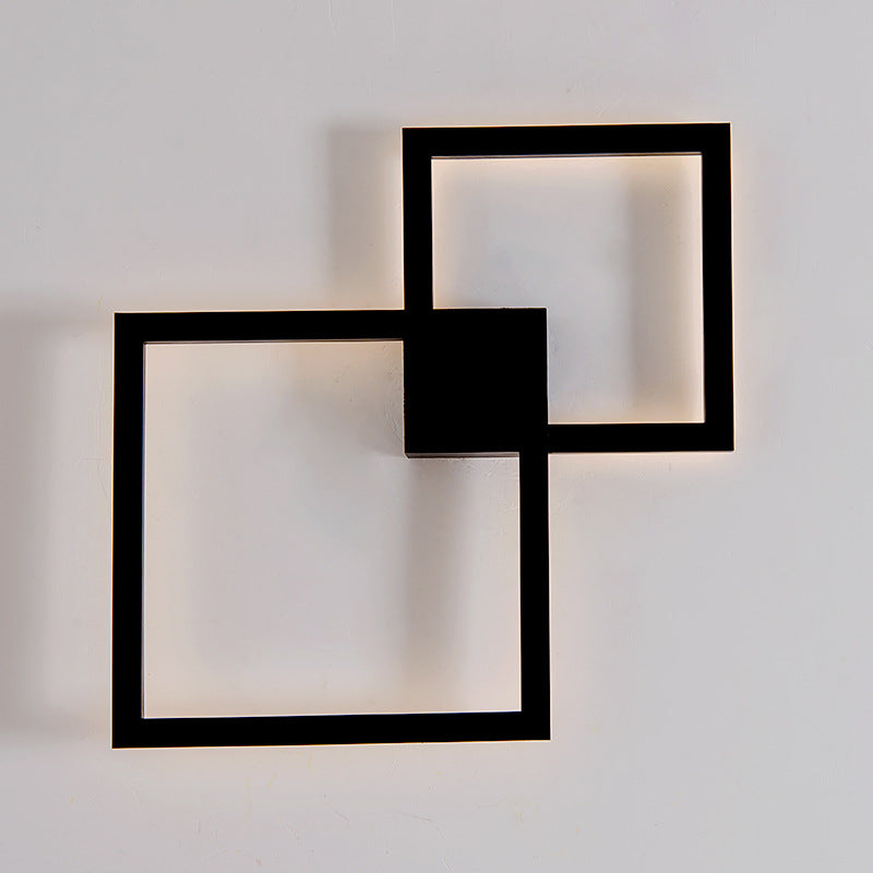 Lampe Murale Moderne Créative en Carré Géométrique pour Allée - Décoration Élégante