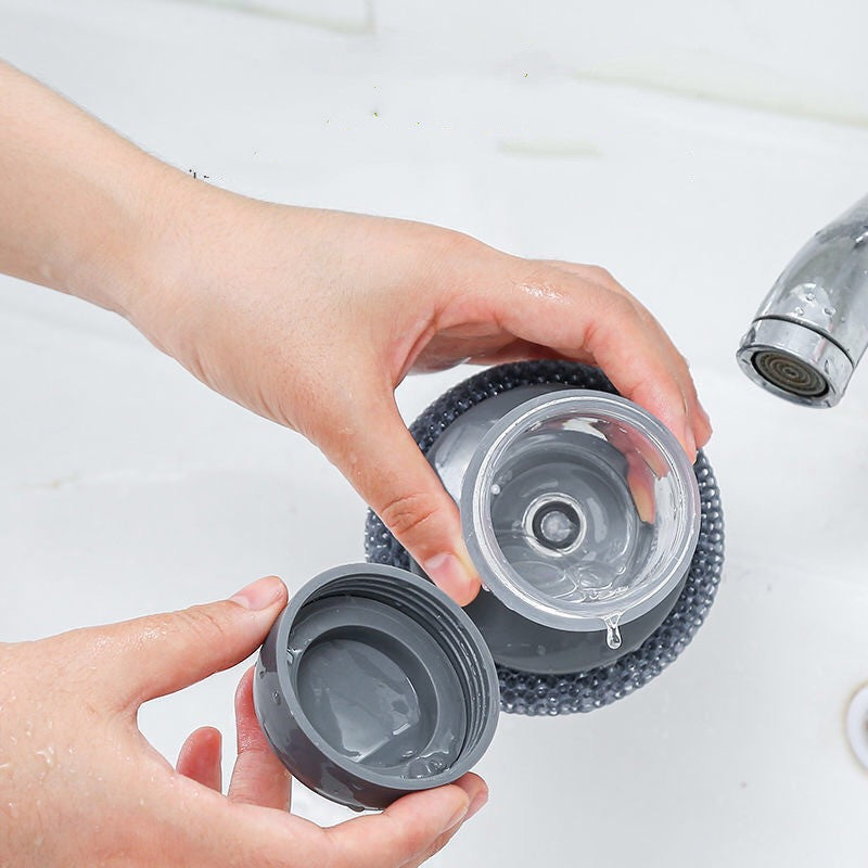 Brosse à Main avec Distribution de Savon pour Cuisine - Outil Nettoyant Poussoir 80 caractères
