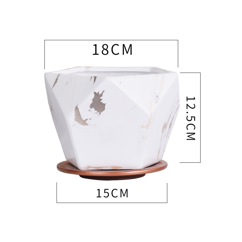 Pot de Fleurs en Céramique Intérieur Chlorophytum Radis Vert Succulent Pot de Fleurs Respirant