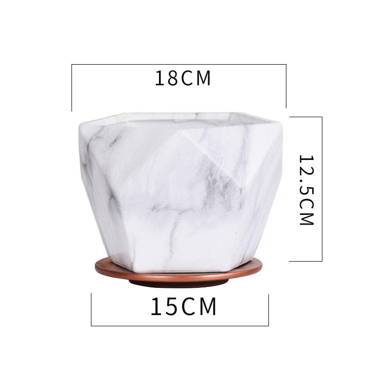 Pot de Fleurs en Céramique Intérieur Chlorophytum Radis Vert Succulent Pot de Fleurs Respirant