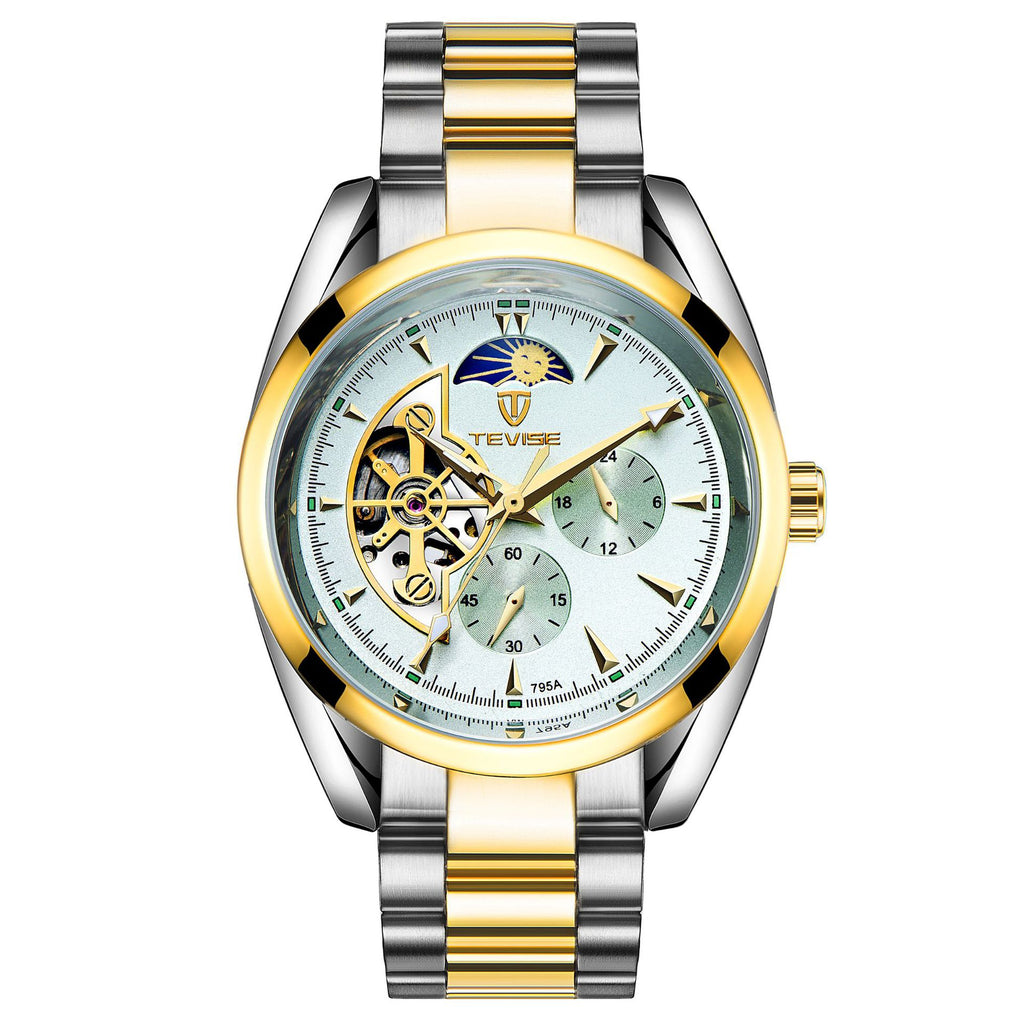 Montre mécanique décontractée pour homme avec tourbillon - style et finesse