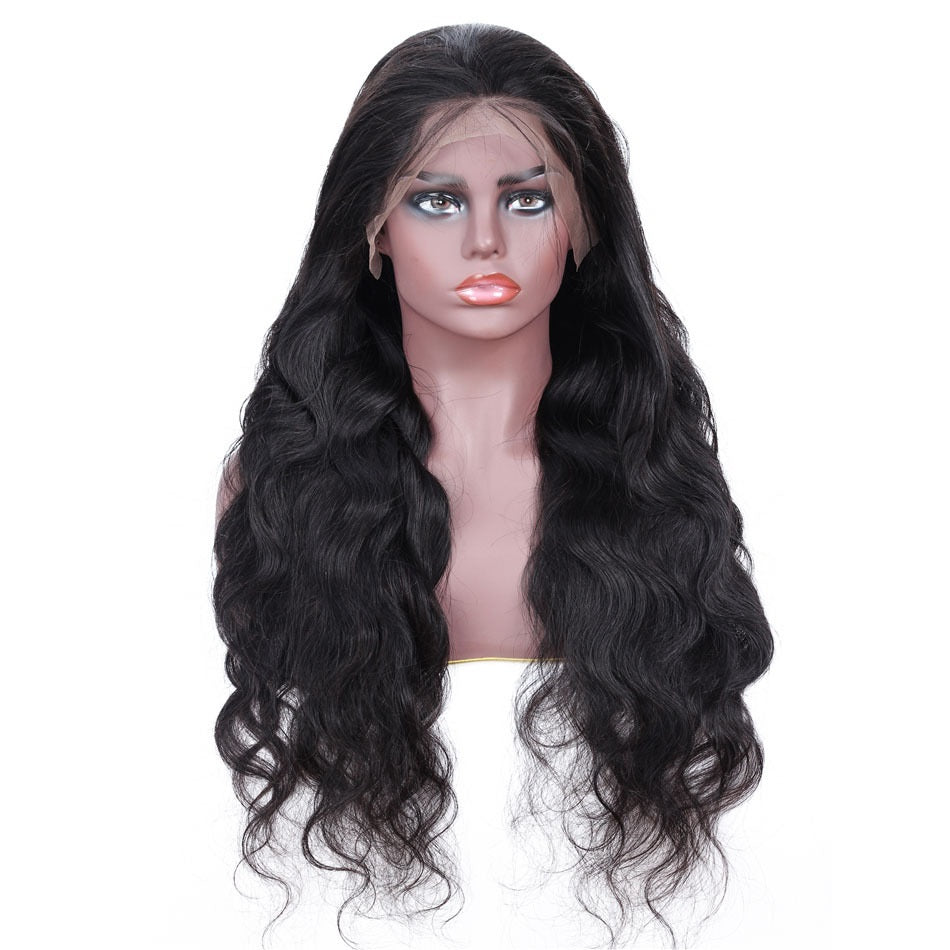 Perruques en Cheveux Naturels avec Dentelle Frontale 13x4 - Vagues Corps Longues Femmes