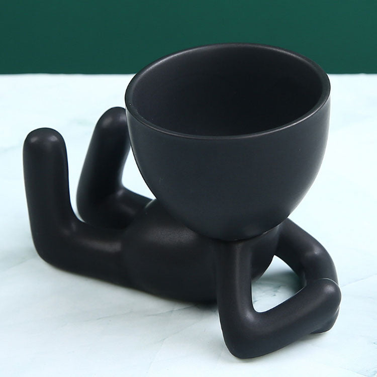 Vase Succulent pour Petites Personnes en Céramique Maison, Art Créatif de Bureau, Décoration d'Artisanat