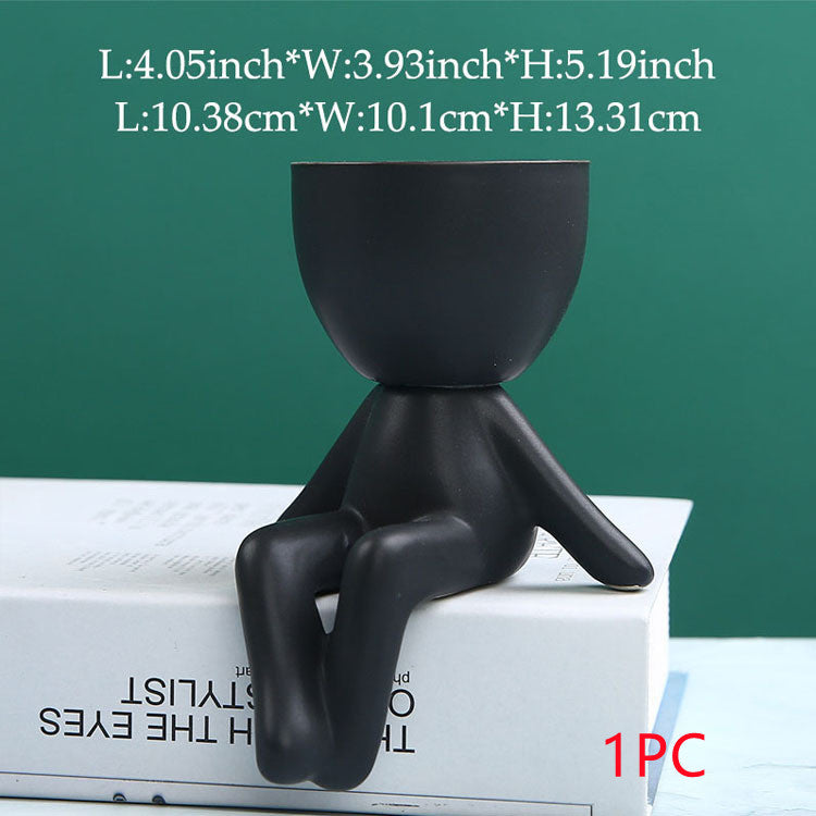 Vase Succulent pour Petites Personnes en Céramique Maison, Art Créatif de Bureau, Décoration d'Artisanat