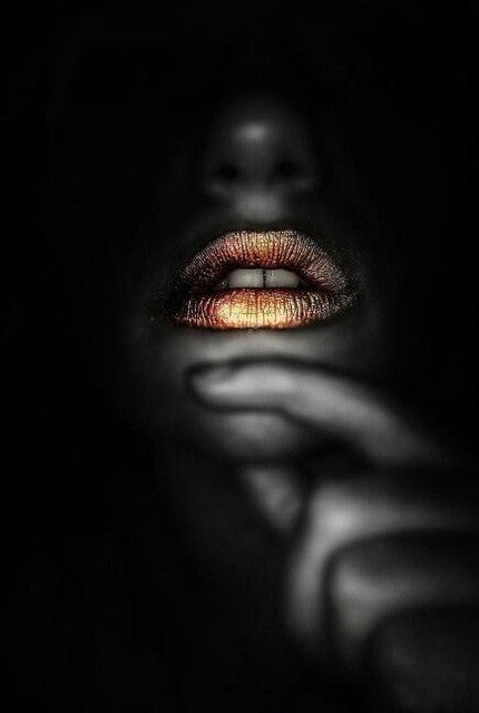 Peinture sur toile à impression haute définition femme or noir