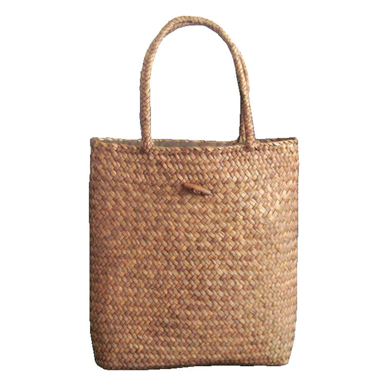 Sac tissé en algues marines du Japon et de Corée du Sud, panier à fleurs suspendu, sac à bandoulière portable en paille pour femme, sac de voyage plage, vente en gros commerce extérieur