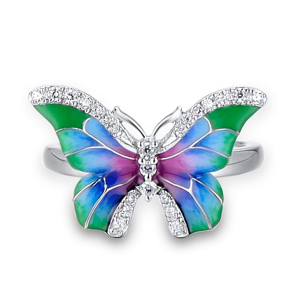 Ensemble de peintures émaillées colorées pour bague papillon en époxy