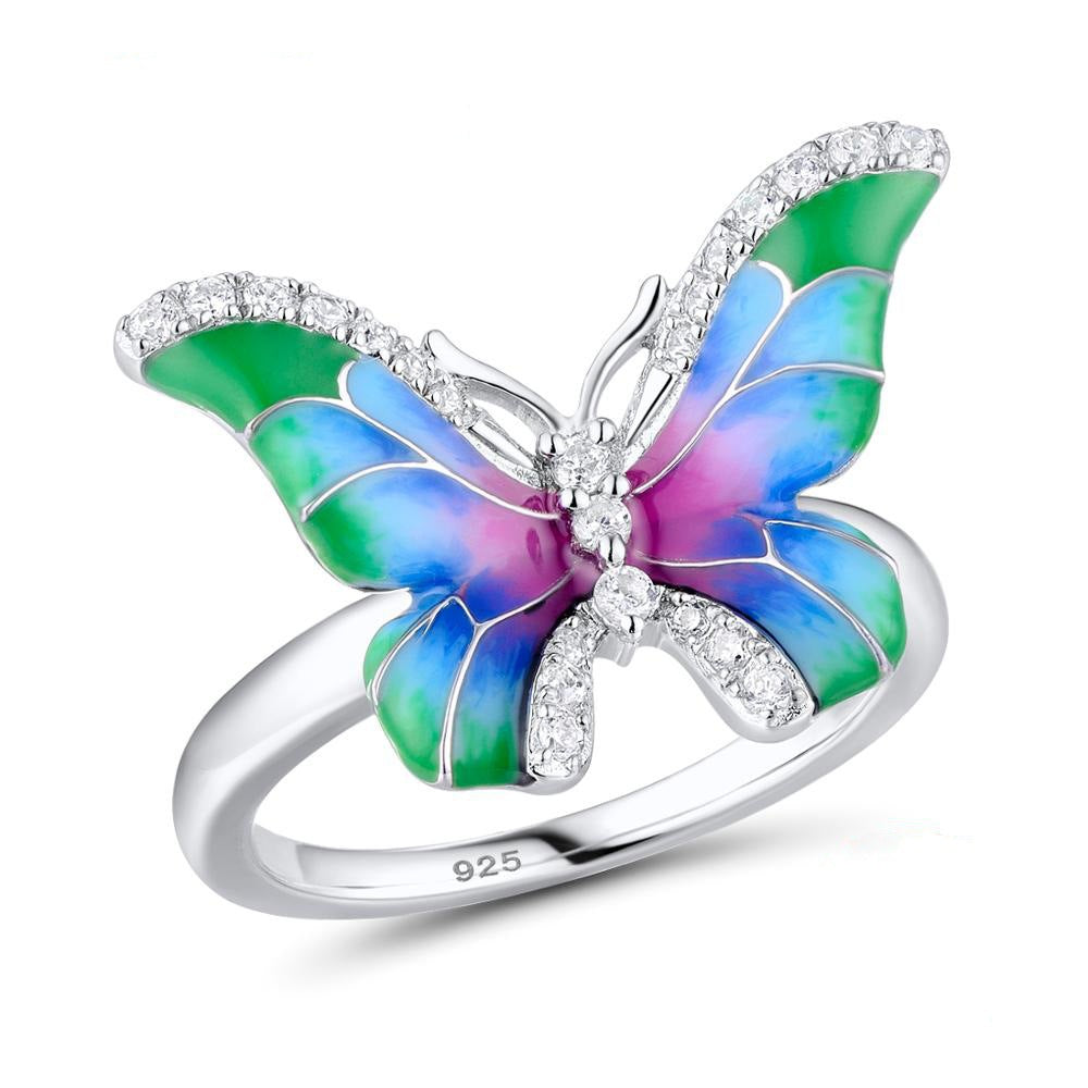Ensemble de peintures émaillées colorées pour bague papillon en époxy