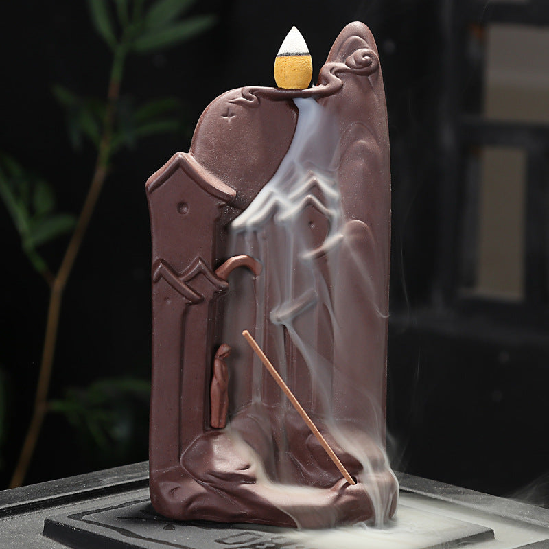 Brûleur d'encens en céramique Zisha Ornements Dragon Volant Brûleur d'encens Montagne d'Eau