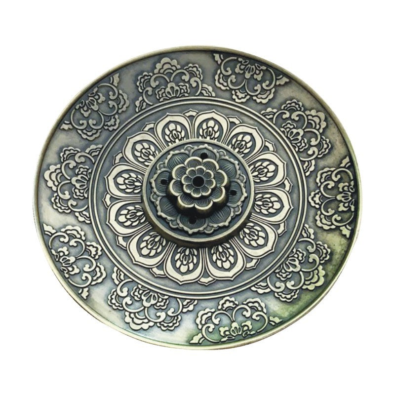 Brûleur d'encens en bronze Fournitures bouddhistes Brûleur d'encens en bois de santal Ornements pour cérémonie du thé