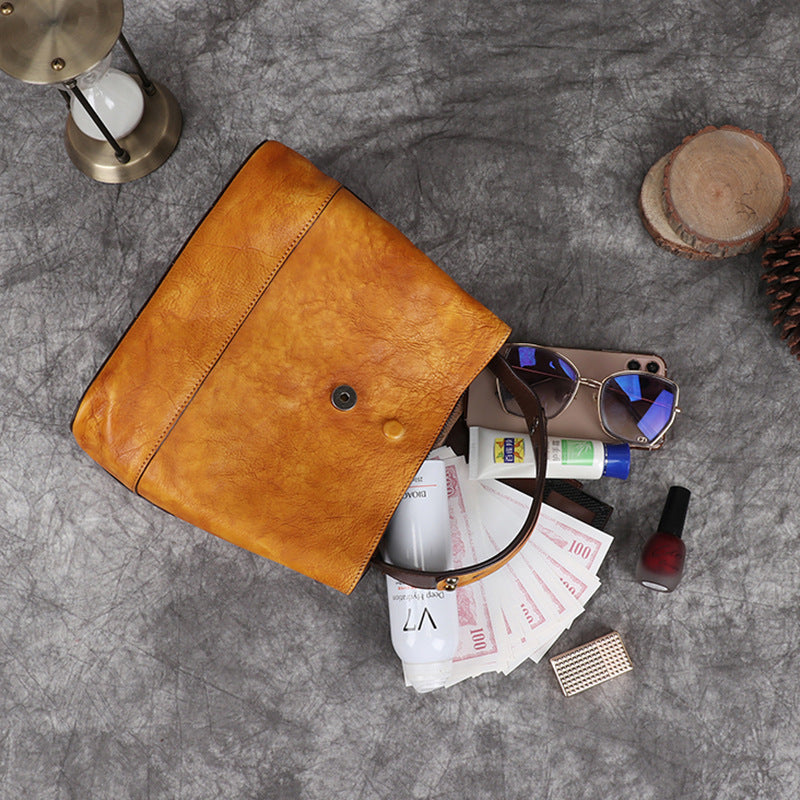 Sac femme rétro style chinois fonctionnel en cuir