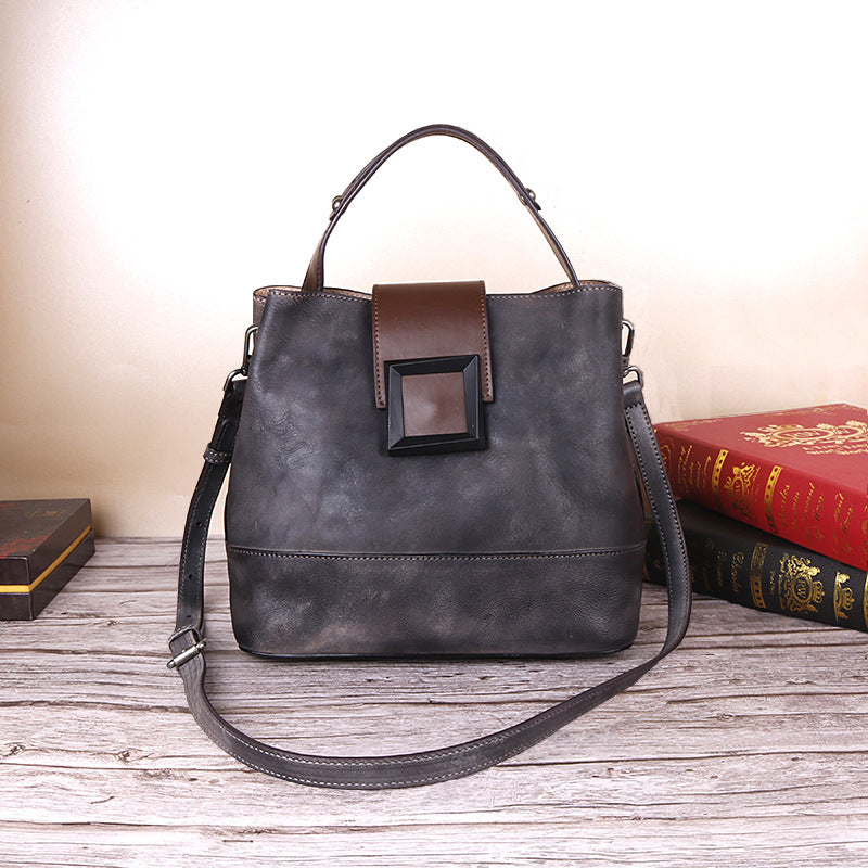 Sac femme rétro style chinois fonctionnel en cuir