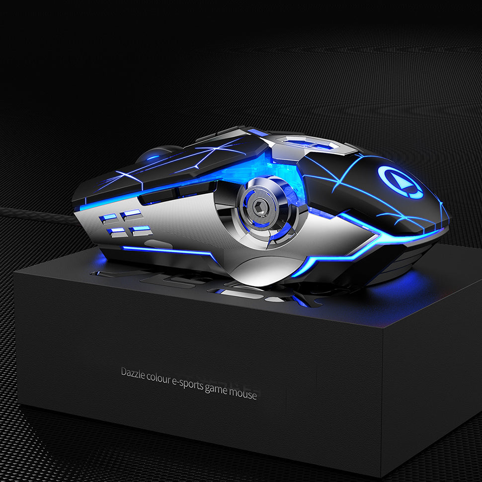 Souris de jeu filaire silencieuse mécanique pour ordinateur de bureau et portable
