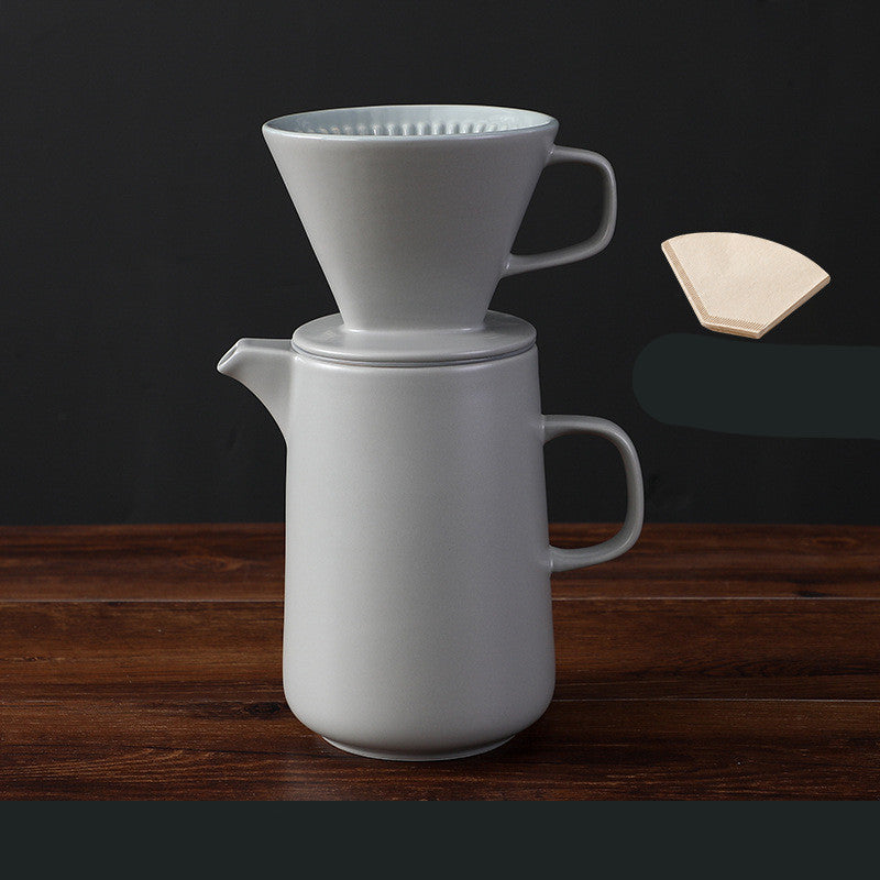 Appareil à café, Pot à café, Tasse filtre à café, Pot à main, Ensemble ménager en céramique