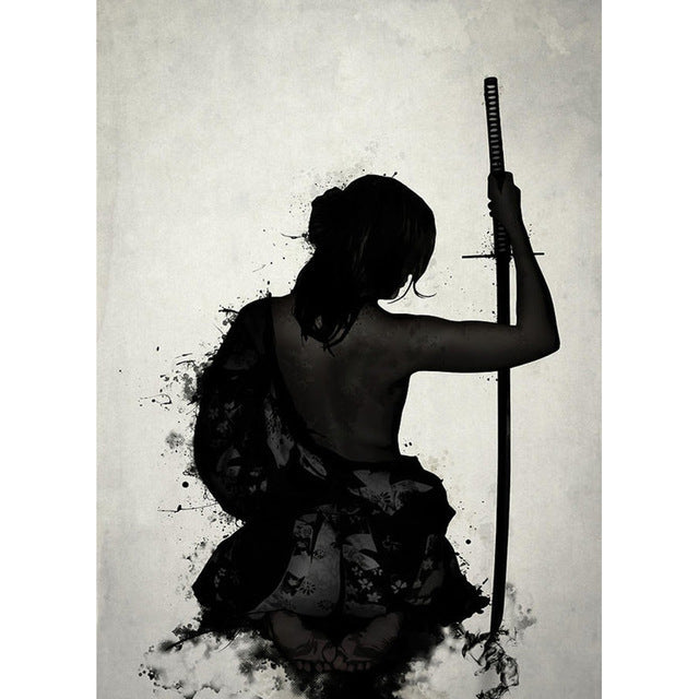 Peinture sur toile Samurai Japonais Art mural moderne Peinture à l'huile Décoration intérieure Impressions Peinture décorative