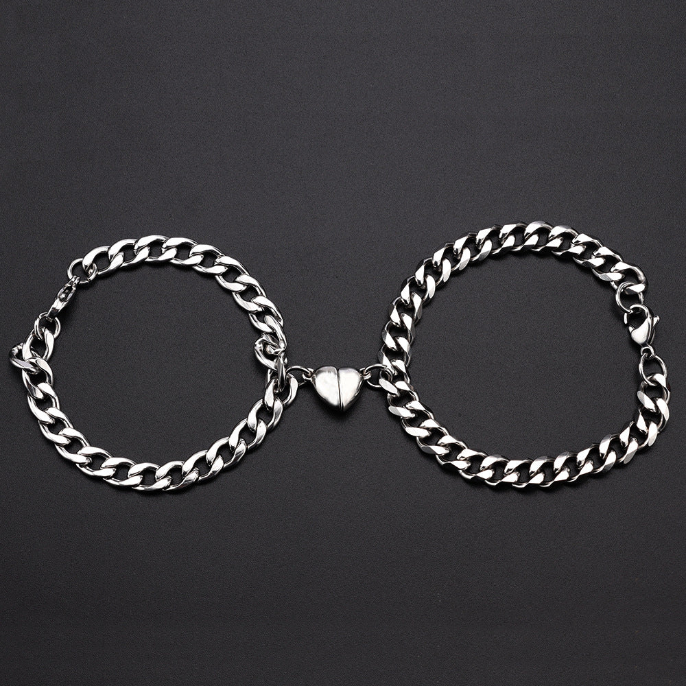 Aimant d'Amour Attirant une Paire de Bracelets pour Couple Homme et Femme