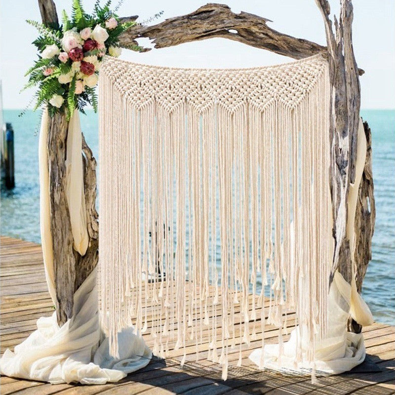 Tenture à Franges Boho Nordique pour Mariage