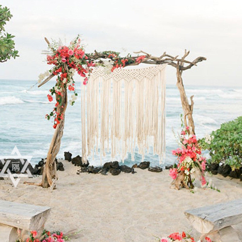 Tenture à Franges Boho Nordique pour Mariage