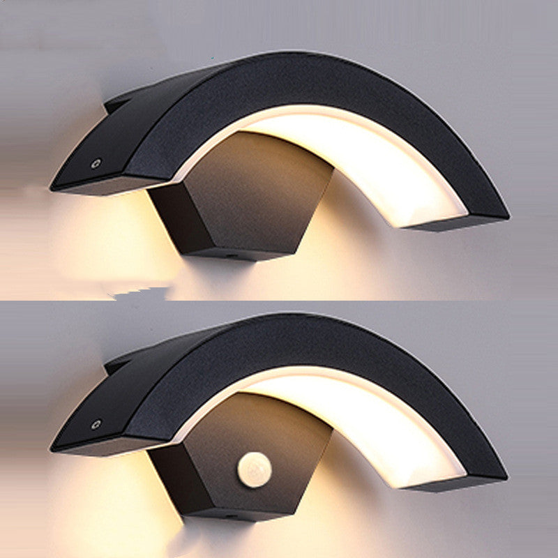 Applique Murale LED Courbée Lune Induction Lumière Murale Éblouissante 12W