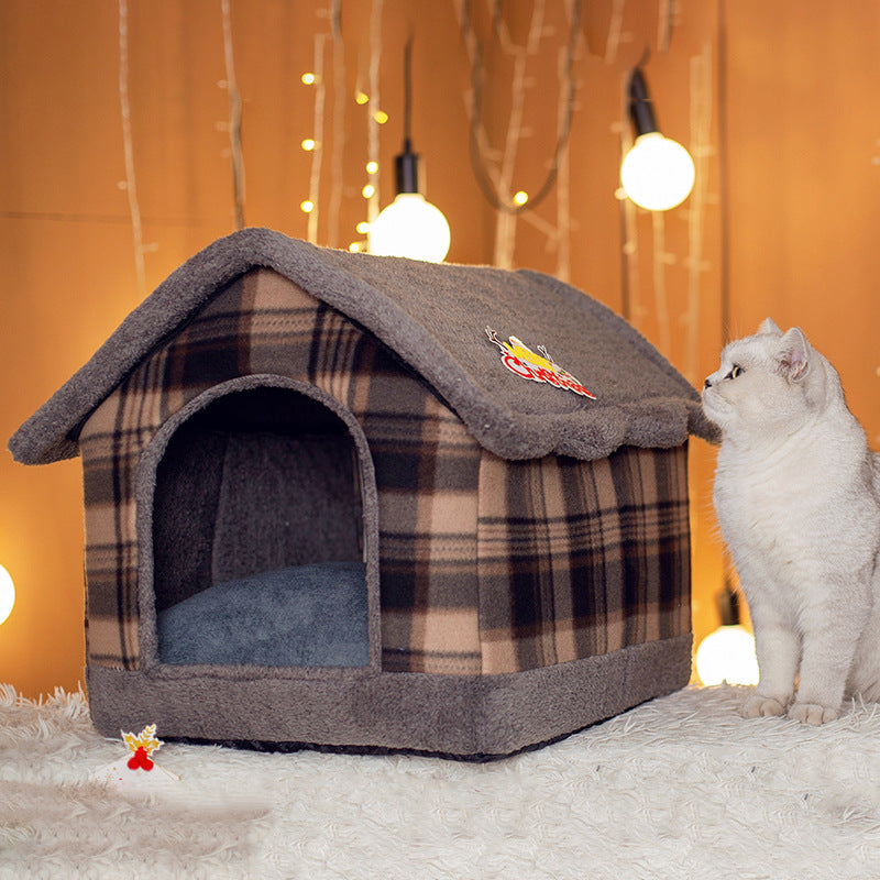 Maison Wanghong pour Animaux - Niches pour Chiens et Chats, Quatre Saisons