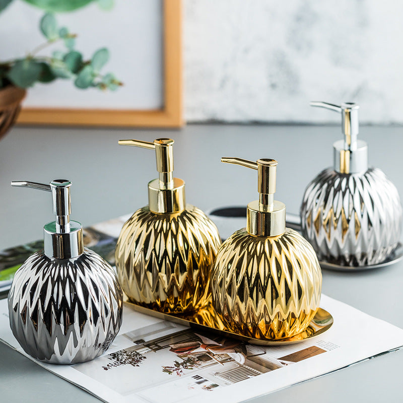 Bouteille de Gel Douche Désinfectant Haut de Gamme Style Américain en Céramique