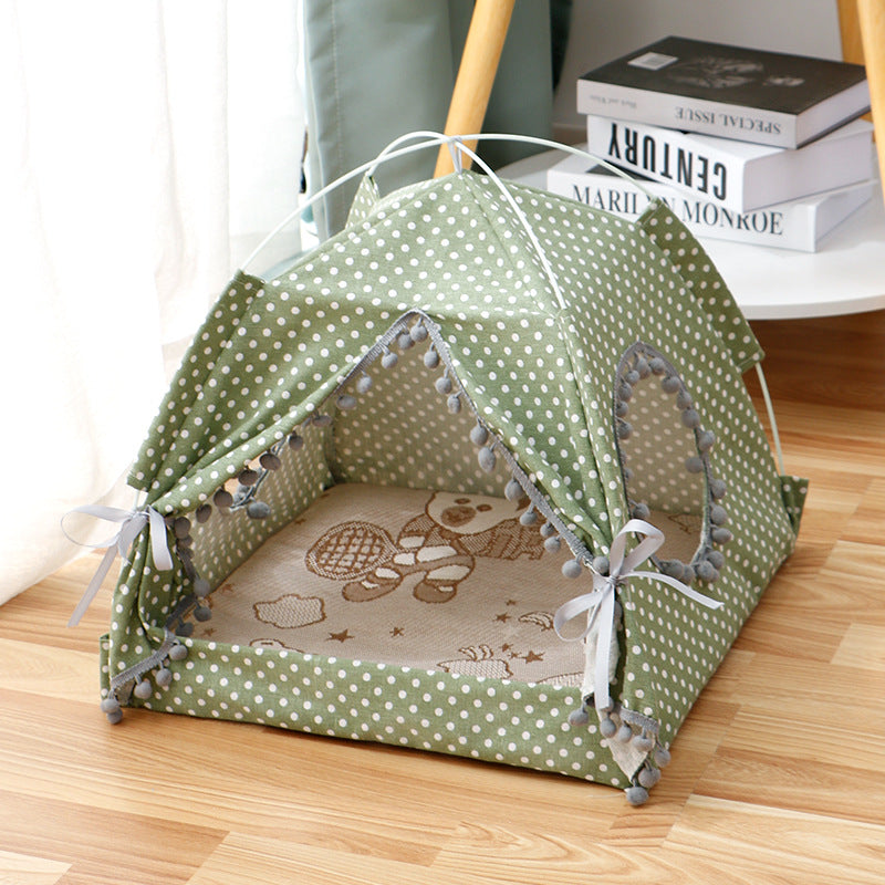 Tente pour Chat Maison Fermée Couchage Enveloppant pour Animaux Confortable