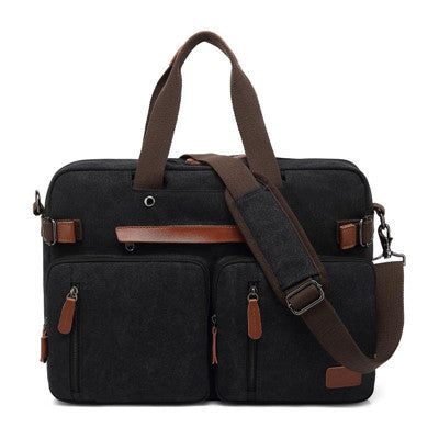 Sac à Dos Cabas Étanche en Nylon Convertible pour Ordinateur 15,6-17,3"