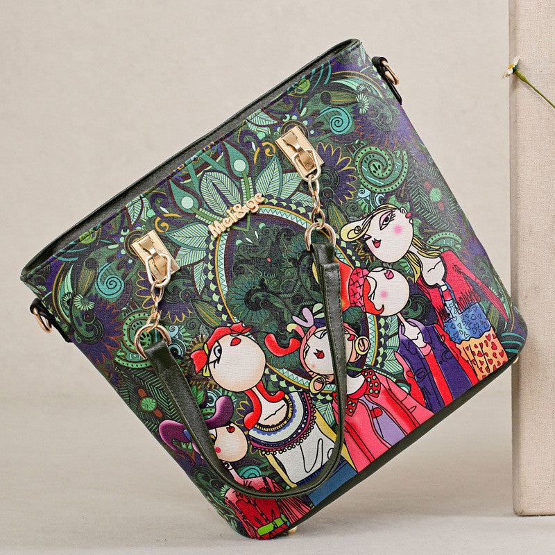 Sac à main de mode à épaule unique - Impression européenne et américaine