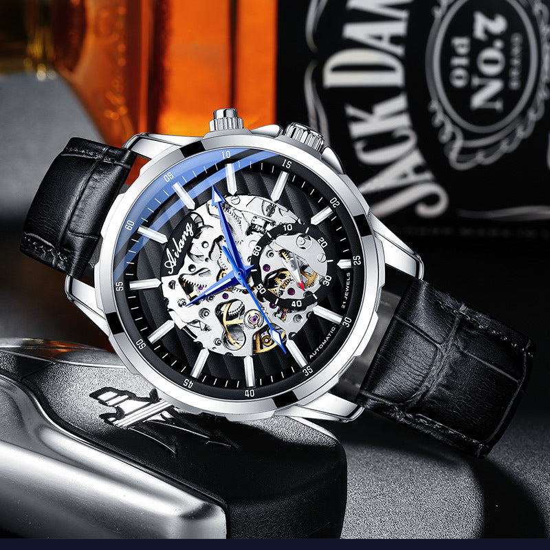 Montre automatique mécanique Phantom creuse pour homme – élégance et précision