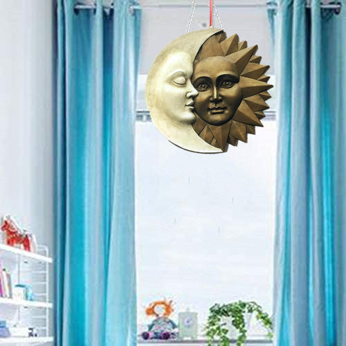 Décoration Murale Extérieure Simple et Créative Soleil et Lune