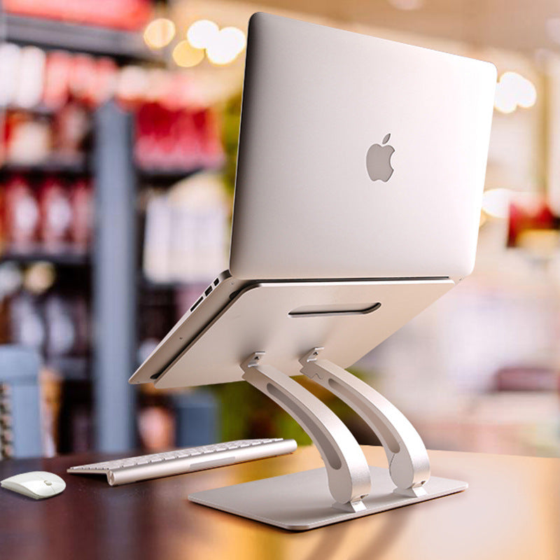 Support pliable et relevable en alliage d'aluminium pour ordinateur portable et tablette avec base de refroidissement