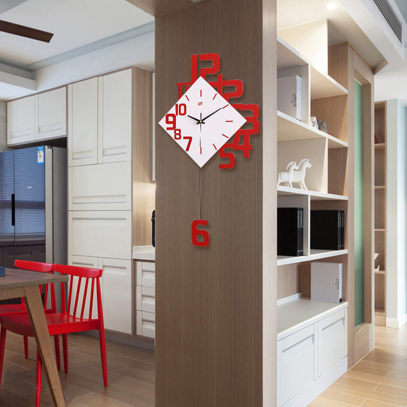 Horloge murale numérique personnalisée - style fashion en bois, horloge décorative et créative