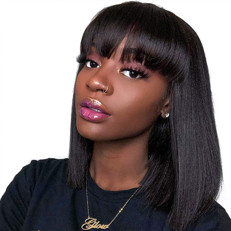 Perruques Entières en Cheveux Naturels pour Femmes Noires Unice Hair Machine