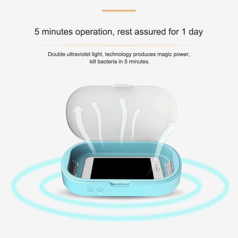 Boîte Stérilisatrice Double UV 5V Nouvelle pour Téléphone Bijoux Nettoyeur Personnel Aroma