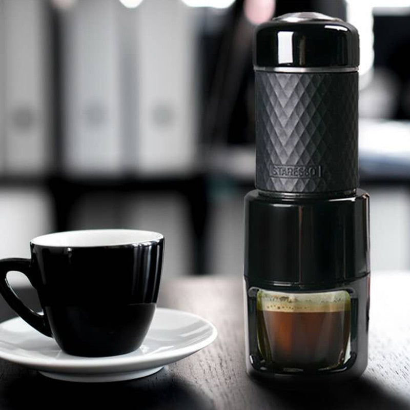 Machine à café expresso manuelle portable, semi-automatique en acier inoxydable