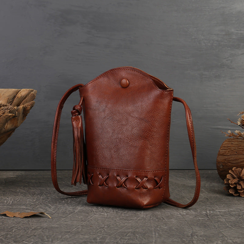 Sac Bandoulière Mini Tissé Rétro Style Vintage pour Épaule - Motifs Classiques