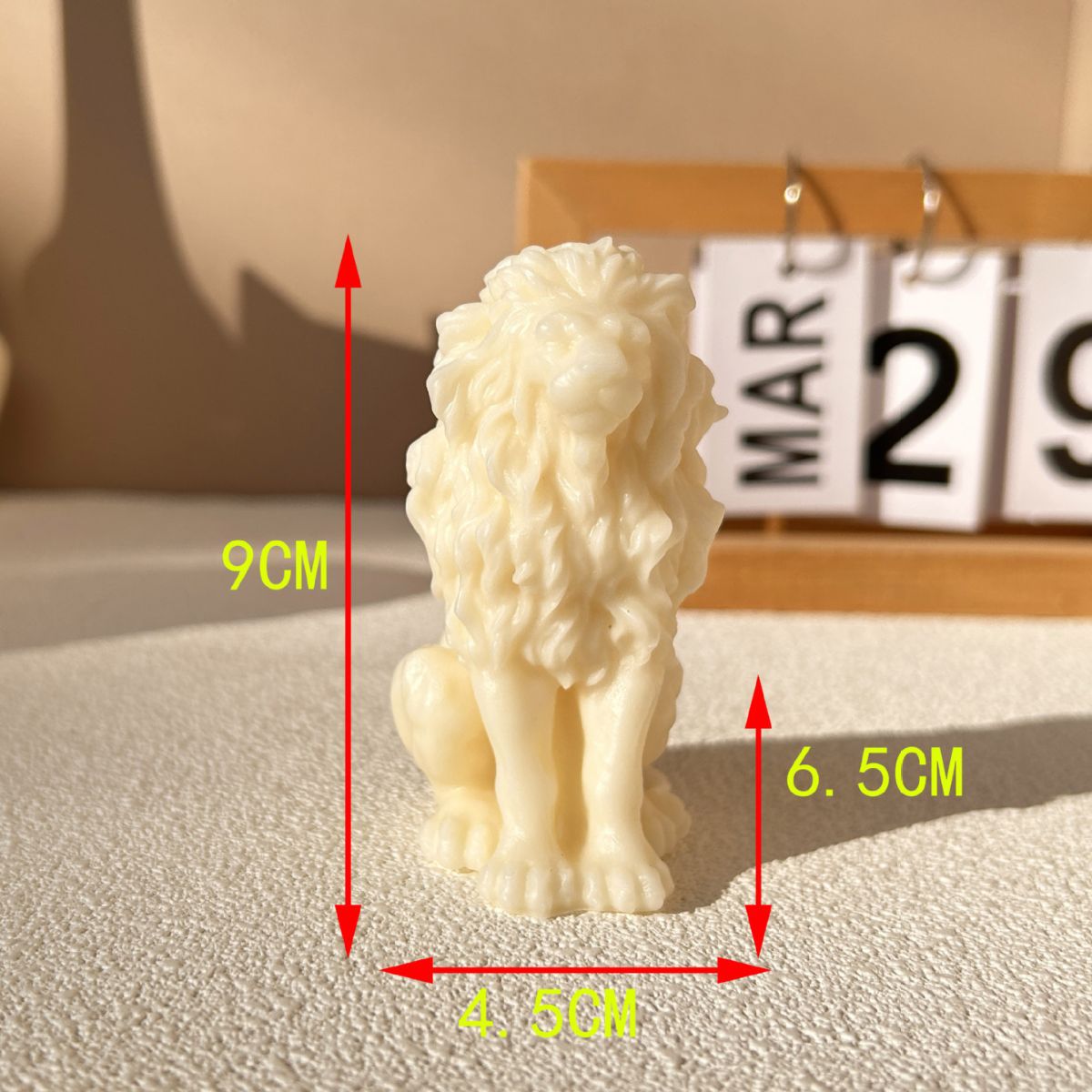 Moule en silicone de bougie lion assis