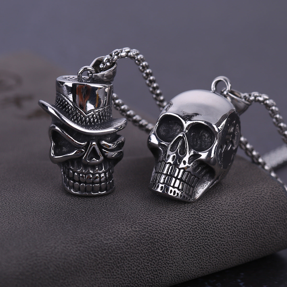 Pendentif Crâne en Acier Titane Exagéré pour Homme – Bijoux Punk