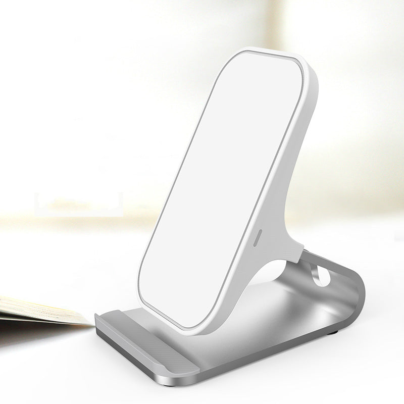 Chargeur sans fil à induction avec charge rapide 15W universel noir argent métal