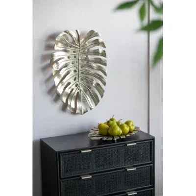 18.9x13.4x1.4 Gold Monstera Leaf Wall DEcor - IVOIRART.COM