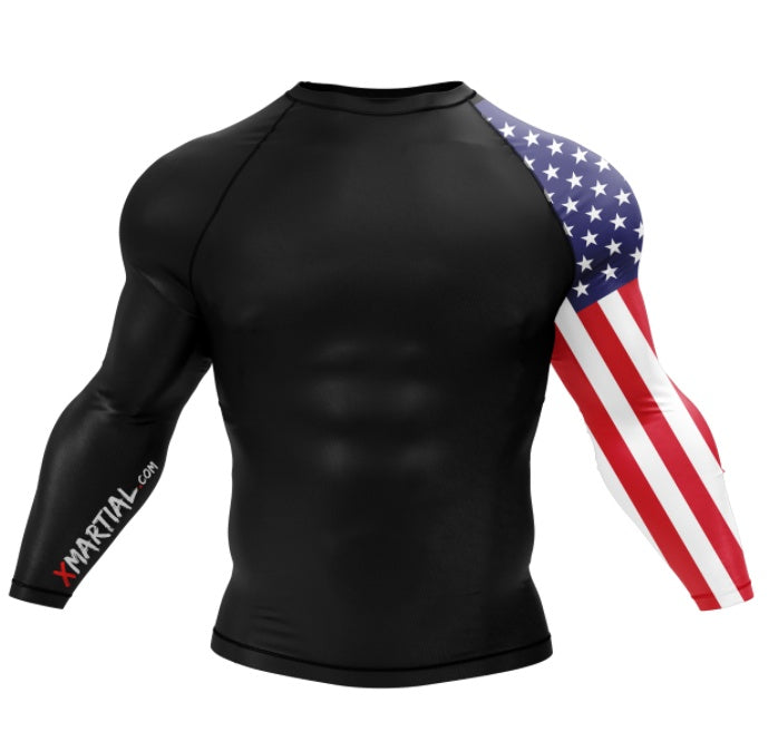 XM AMERICAN WARRIOR - T-shirt à Manches Longues et Manches Courtes - XMARTIAL