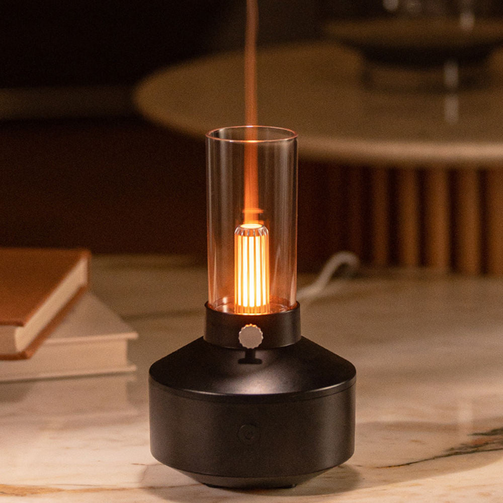 Nouveauté Diffuseur Ultrasonique Rétro 150ml Veilleuse Huile Essentielle Aroma pour Maison Bureau