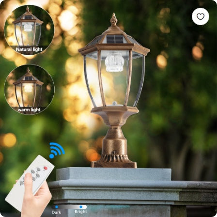 20 Lanternes Solaires LED Extérieures Dorées, Luminaire de Jardin Vintage Avec Design Élégant en Verre Pour Chemins, Jardins et Terrasses 1-Pack