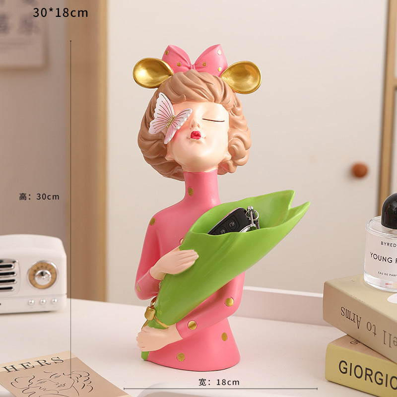 Cute Butterfly Girl Creative Home Bedroom Desktop Decoration