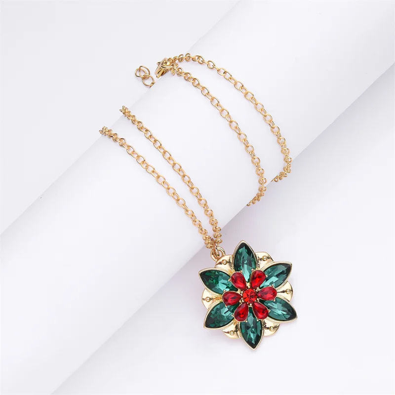 Vintage Colorful Flower Pendant Affordable Luxury Fashion
