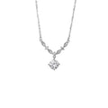 Collier en argent sterling 999 en V orné de zircon, style raffiné et luxueux, cadeau idéal pour anniversaire et anniversaire de mariage