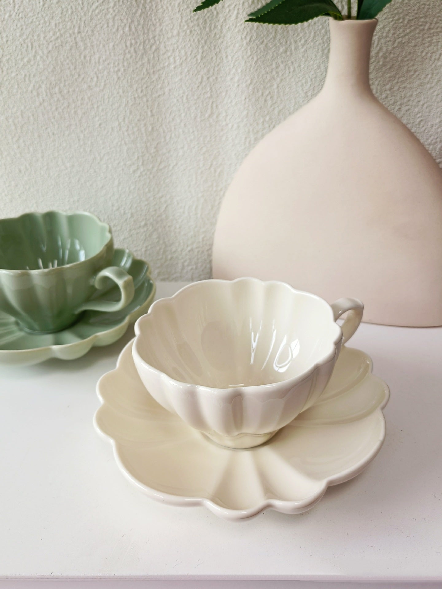 Ensemble de Café Domestique en Céramique Vintage