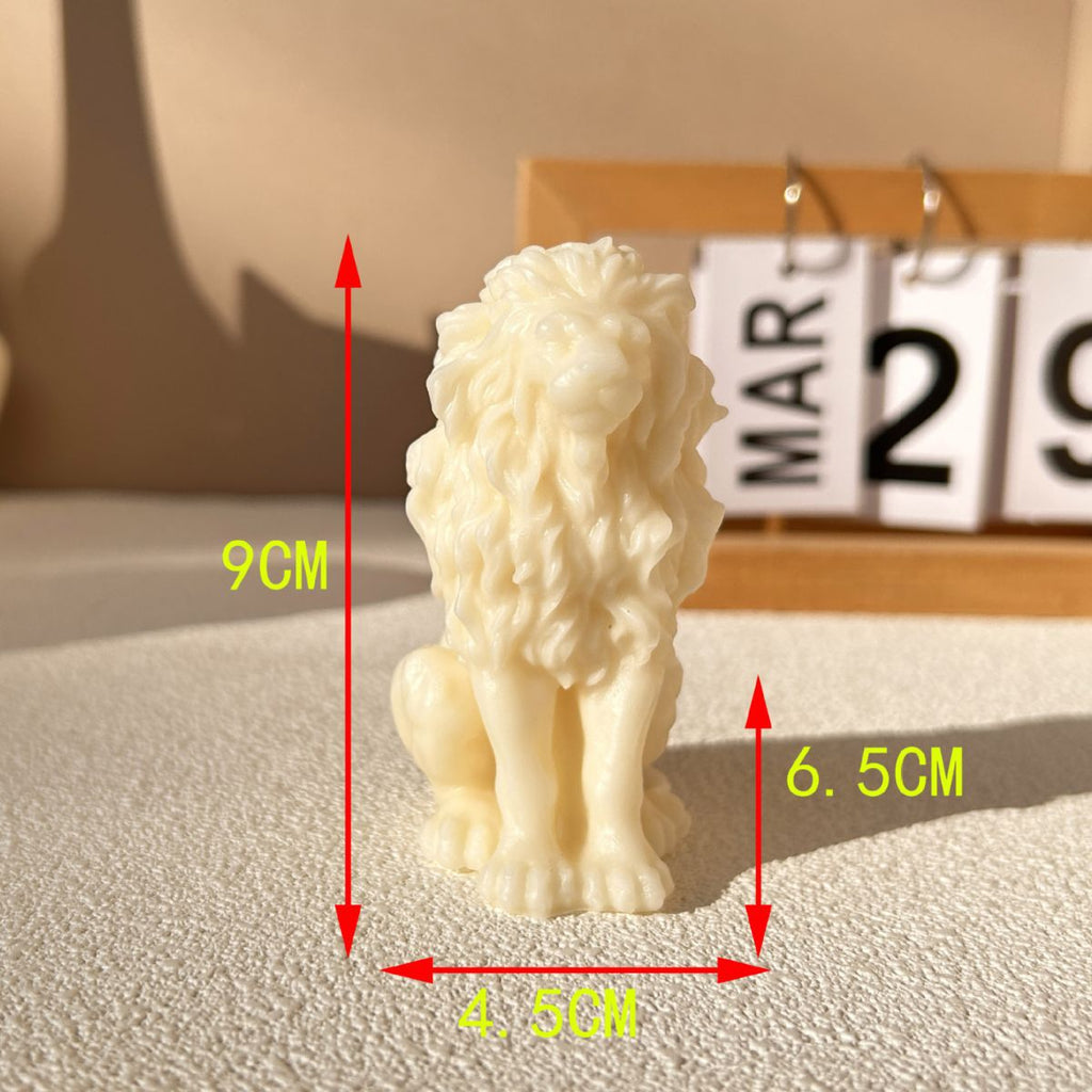 Moule en silicone de bougie lion assis