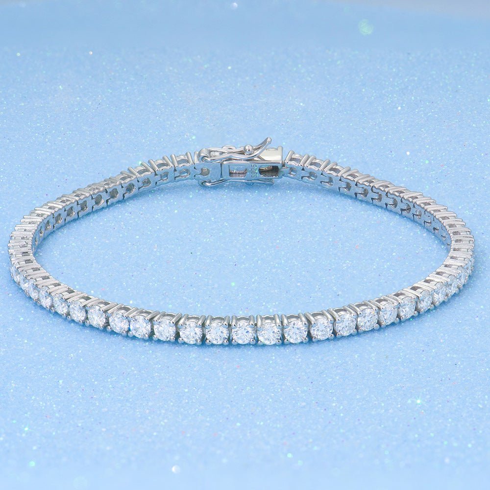 2-6mm Full Set Moissanite Girl S925 Silver Ao Advanced Design Bracelet - IVOIRART.COM