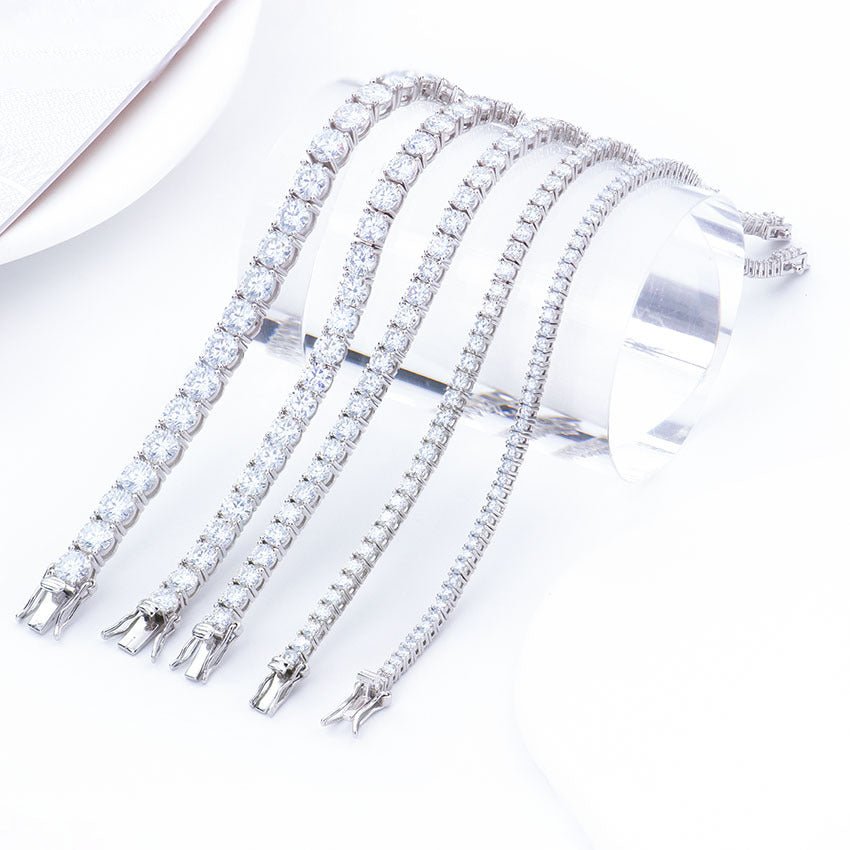 2-6mm Full Set Moissanite Girl S925 Silver Ao Advanced Design Bracelet - IVOIRART.COM